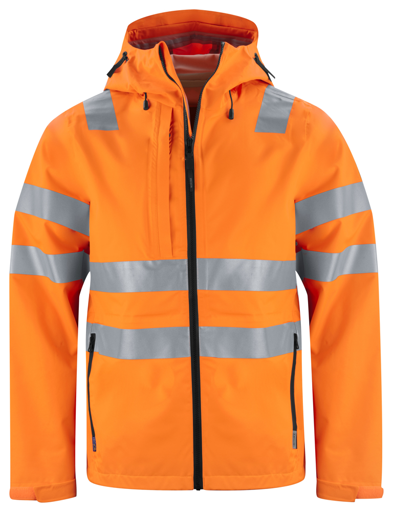 6450 SIGNALISATIEREGENJAS EN ISO 20471 KLASSE 3 - Oranje/Zwart